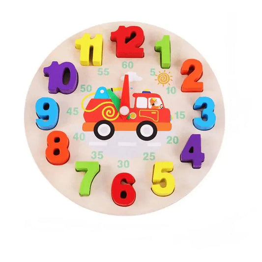 Digital Learning Wooden Clock Kids Plaza