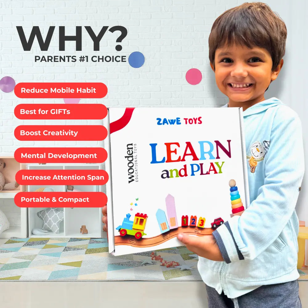 263 Pcs 6-1 Urdu, English & Math with Puzzles Zawe Toys