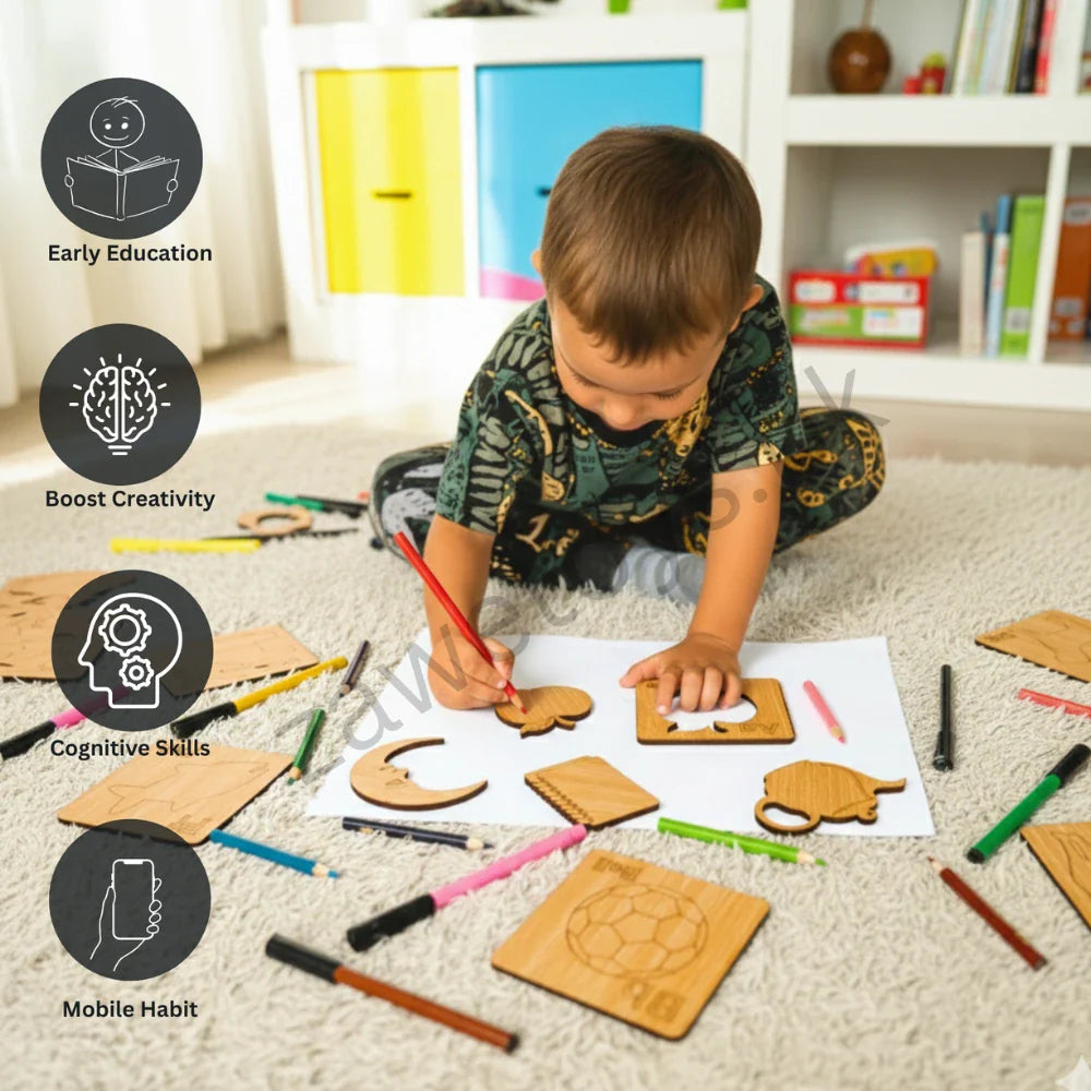 263 Pcs 6-1 Urdu, English & Math with Puzzles Zawe Toys