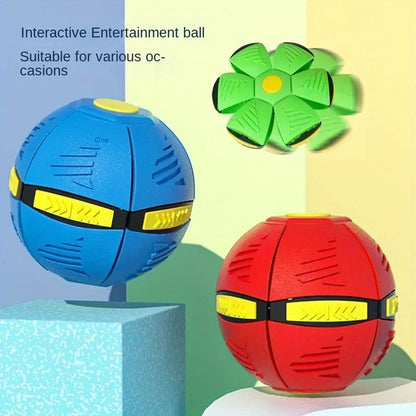 Magic Flying UFO Ball - Transforming Disc to Ball Toy with Light Toys Nation