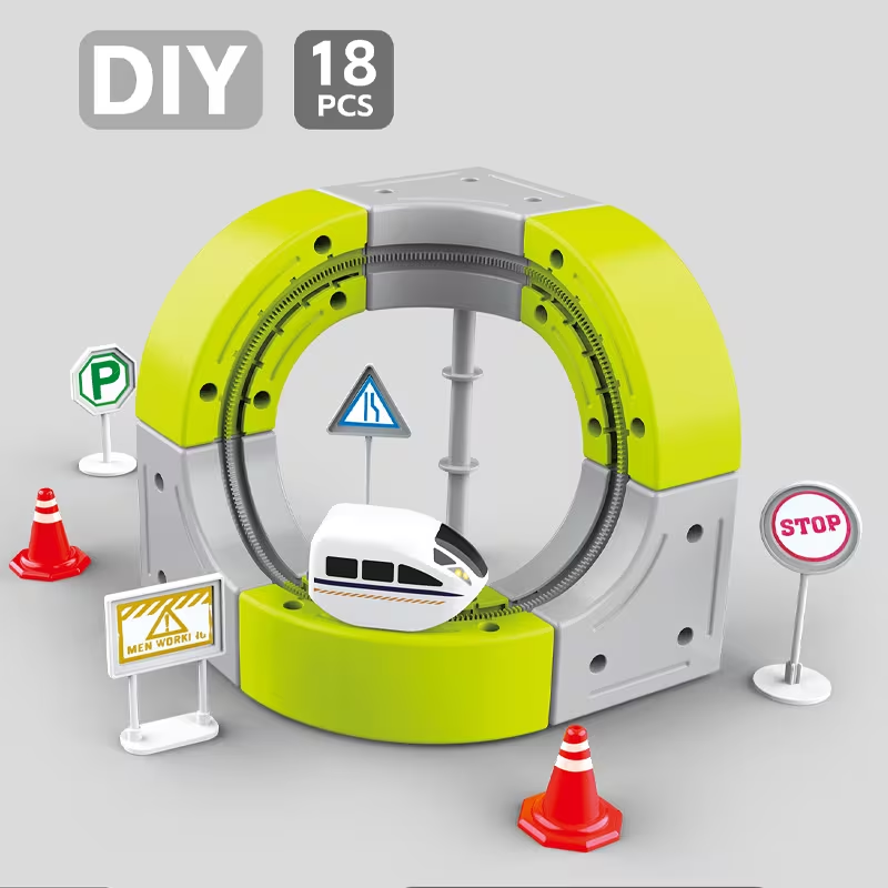 18Pcs DIY Mini Cube Levitation Train Track Set KTK
