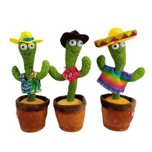 Dancing Cactus Toy Winter Style with Hat and Muffler Trendsters.pk