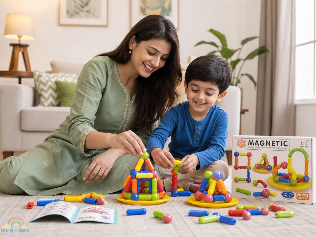 Magnetic Rods Construction Set – STEM Learning Toy for Kids Chotaymasters