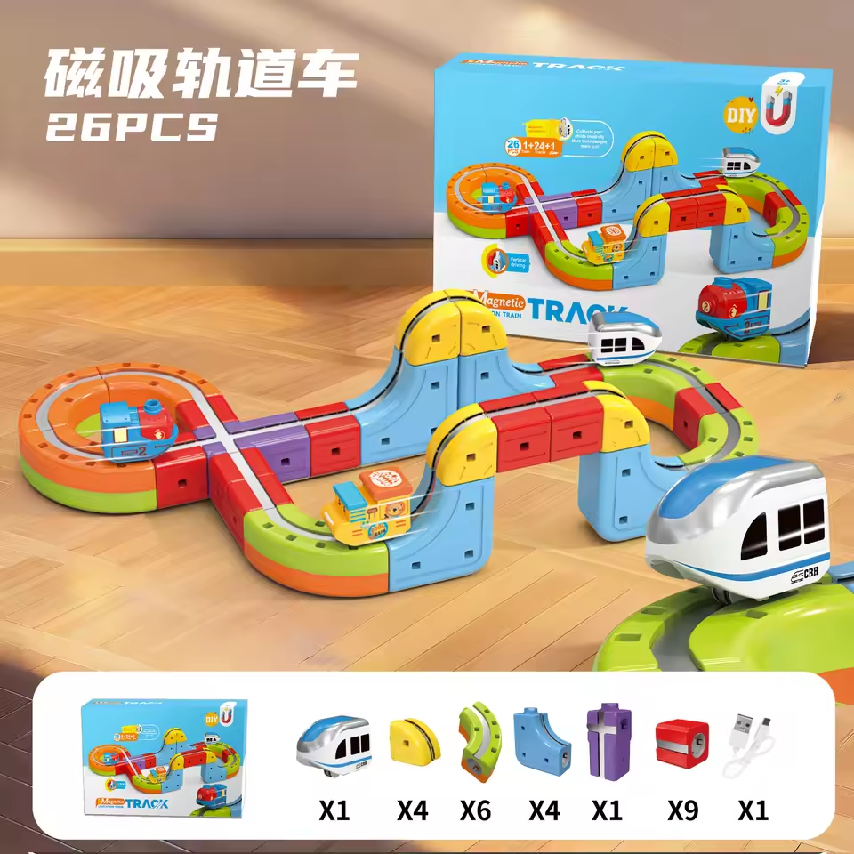 26Pcs DIY Magnetic Levitation Train Track Set LA