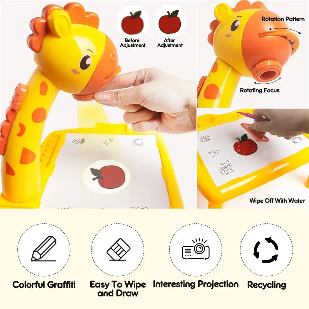 3 In 1 Kids Drawing Projector Table (Random Color) Toynix