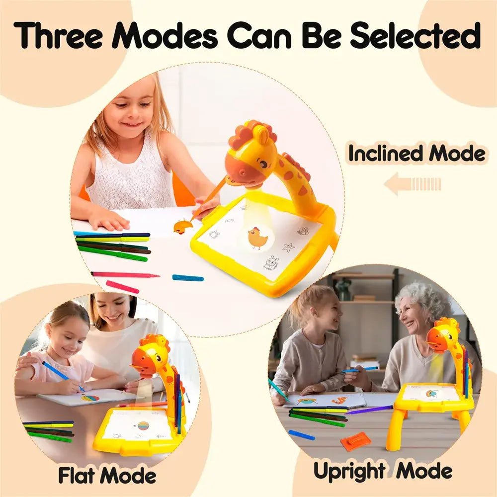 3 In 1 Kids Drawing Projector Table (Random Color) Toynix