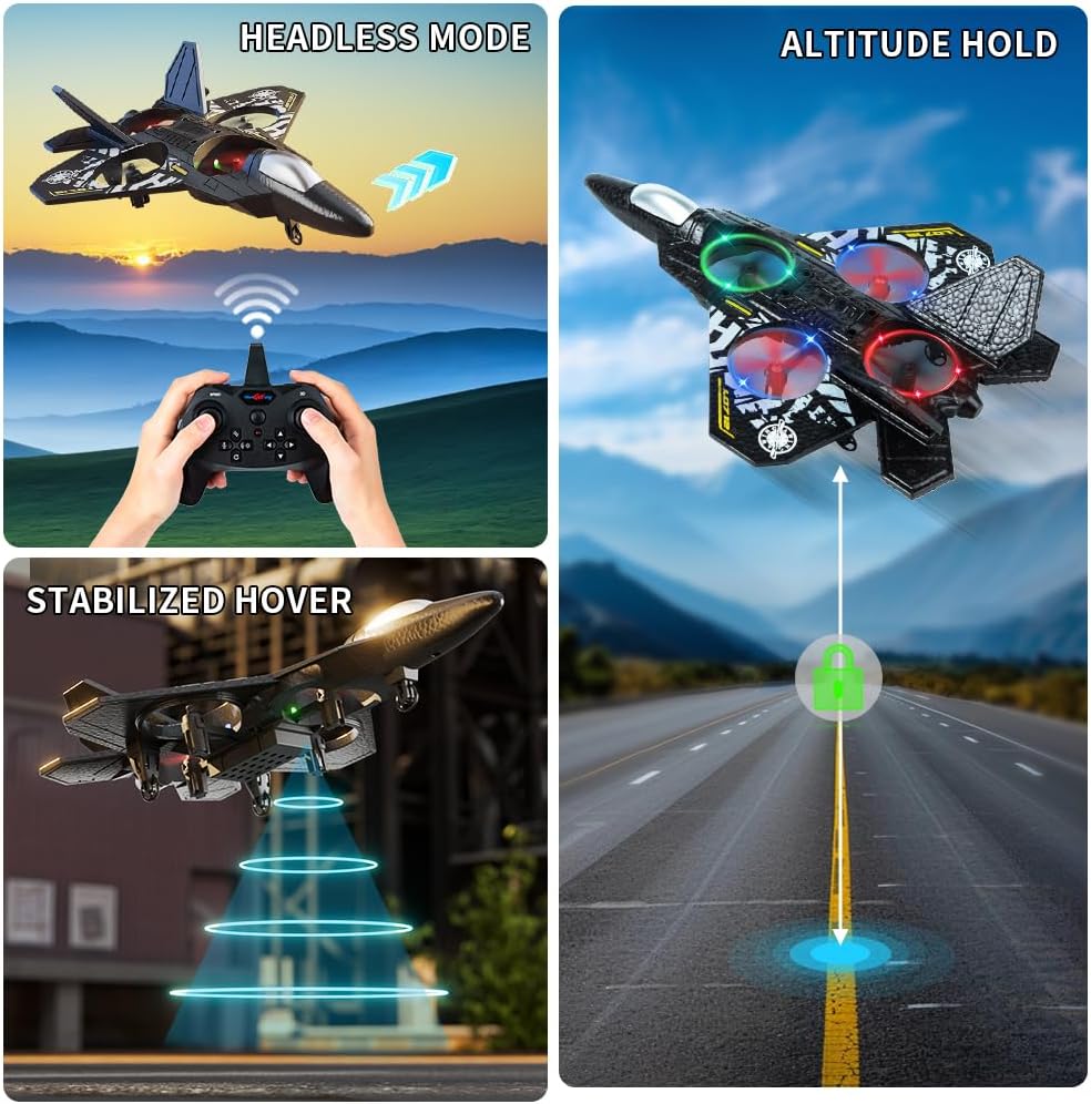 RC Fighter Jet Toy | 360° Flips | Remote Control Plane for Kids Baby Bloom