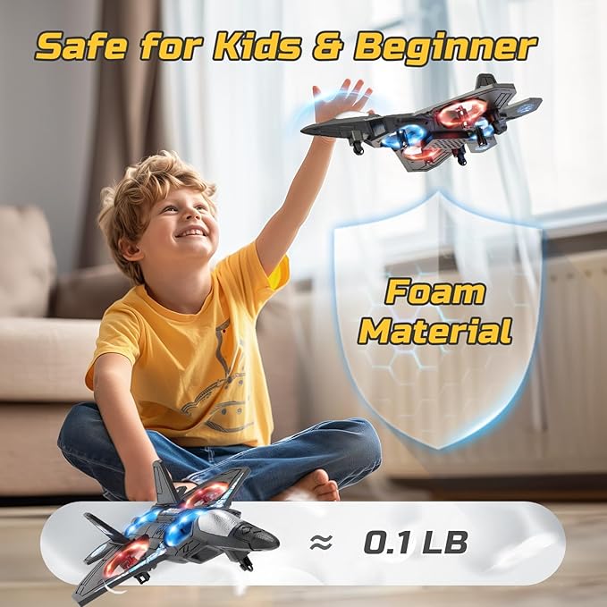 RC Fighter Jet Toy | 360° Flips | Remote Control Plane for Kids Baby Bloom