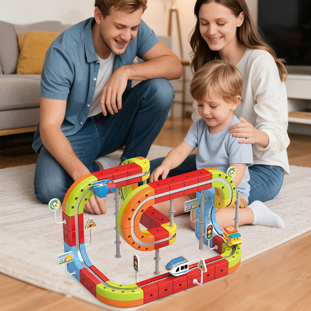 98Pcs DIY Magnetic Levitation Train Track Set MAT
