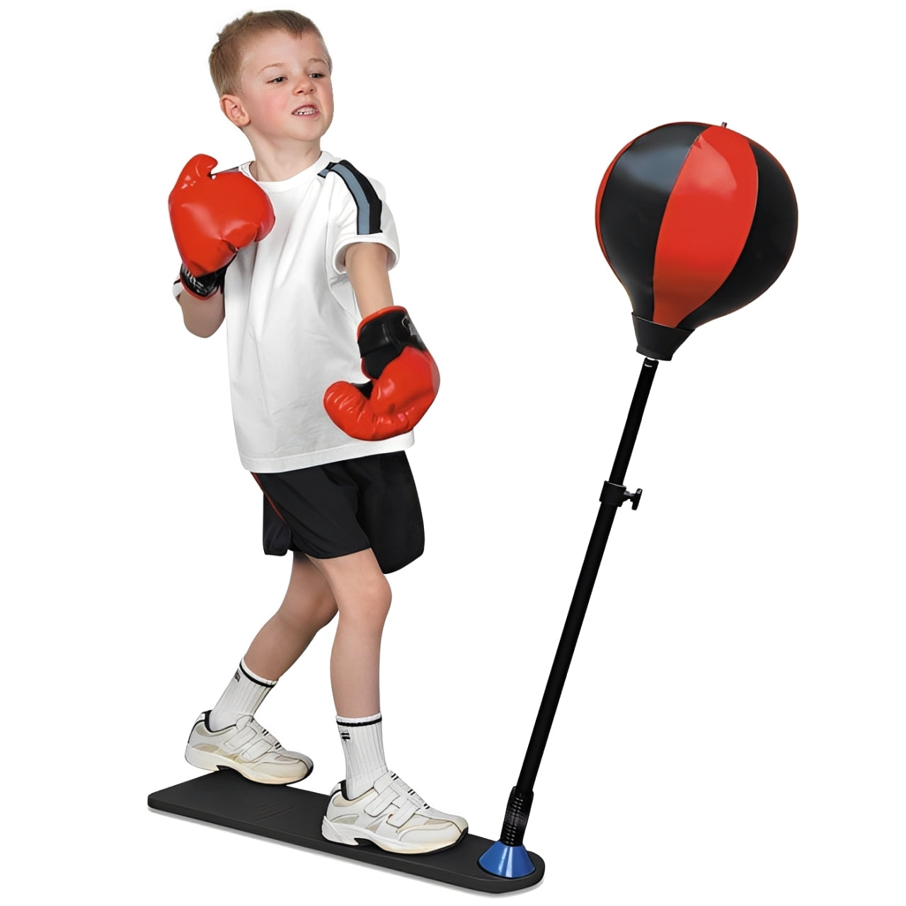 Kids Boxing Stand + Gloves & Pump With Height-Adjustable Topifye
