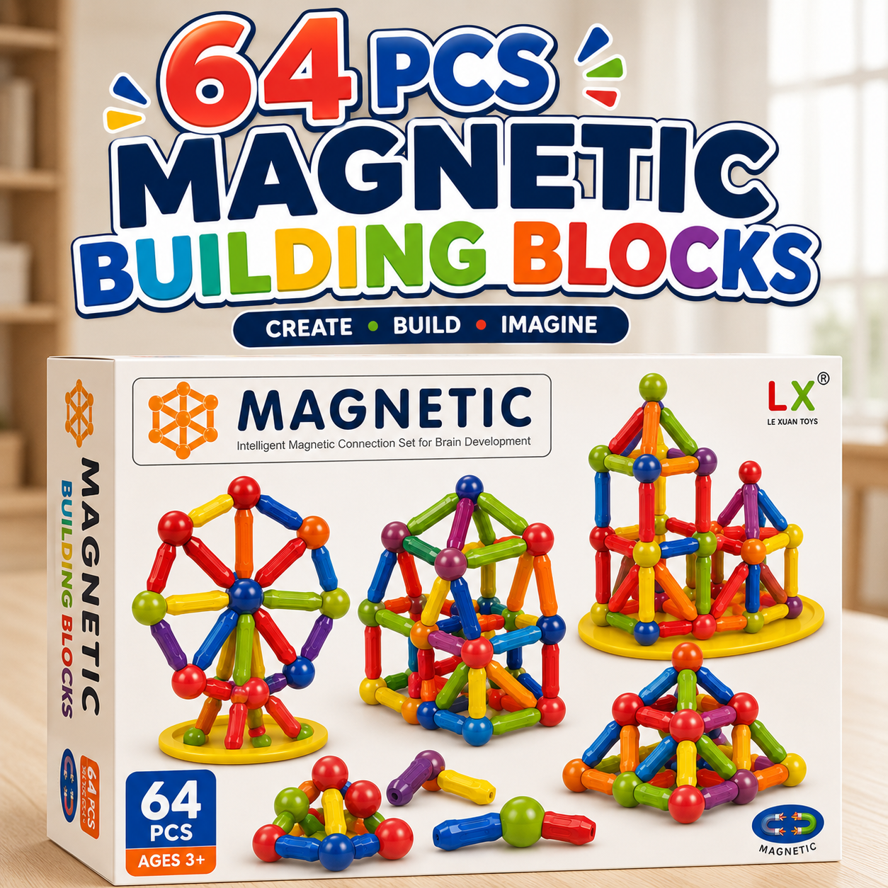 Magnetic Building Blocks Educational Toy Toynix