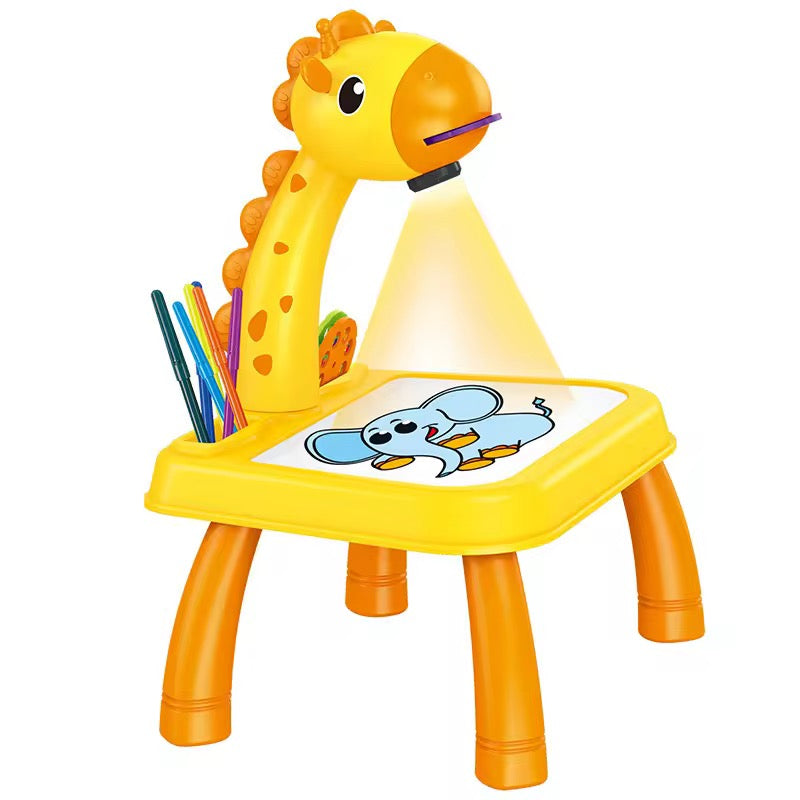 3-in-1 Giraffe LED Projector Drawing Table for Kids Nanhy Bachy