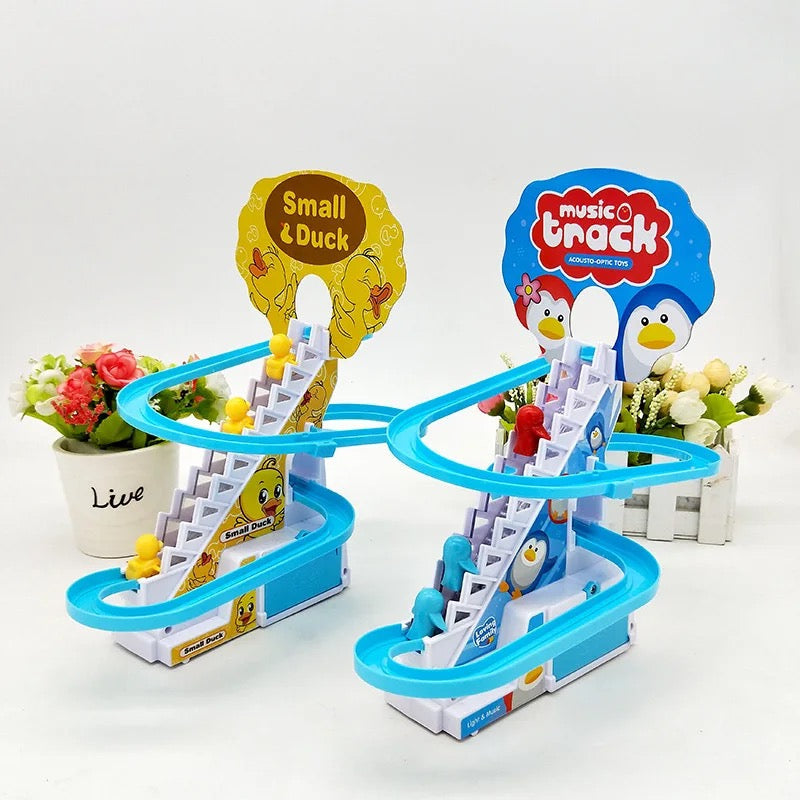 Duck Climbing Stairs Toy for Kids with Lights and Music Nanhy Bachy