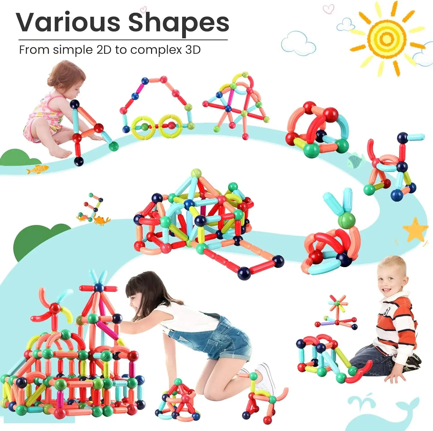 Magnetic Building Blocks Educational Toy Toynix