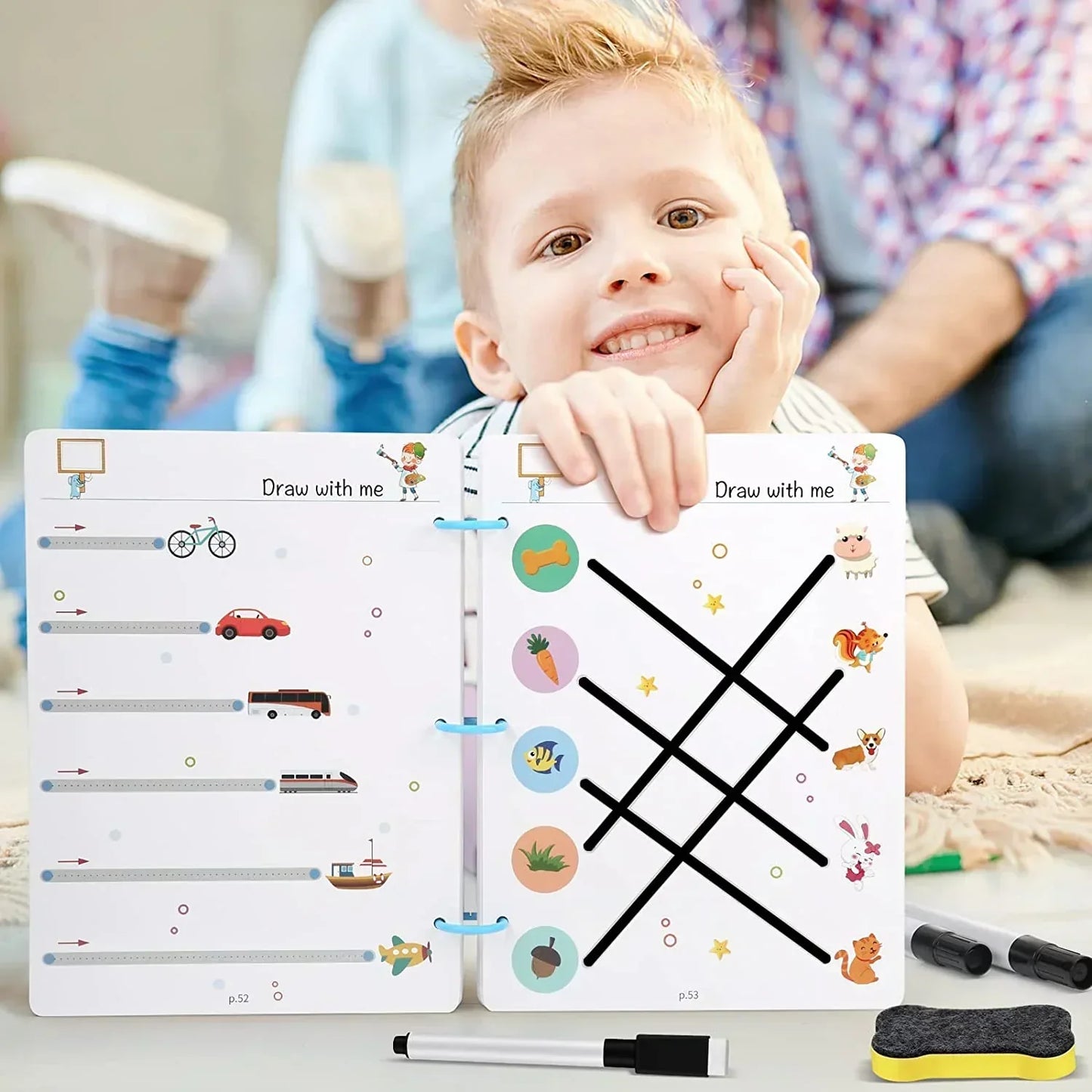 64 pages Reusable Tracing Workbook Set Kilo Store