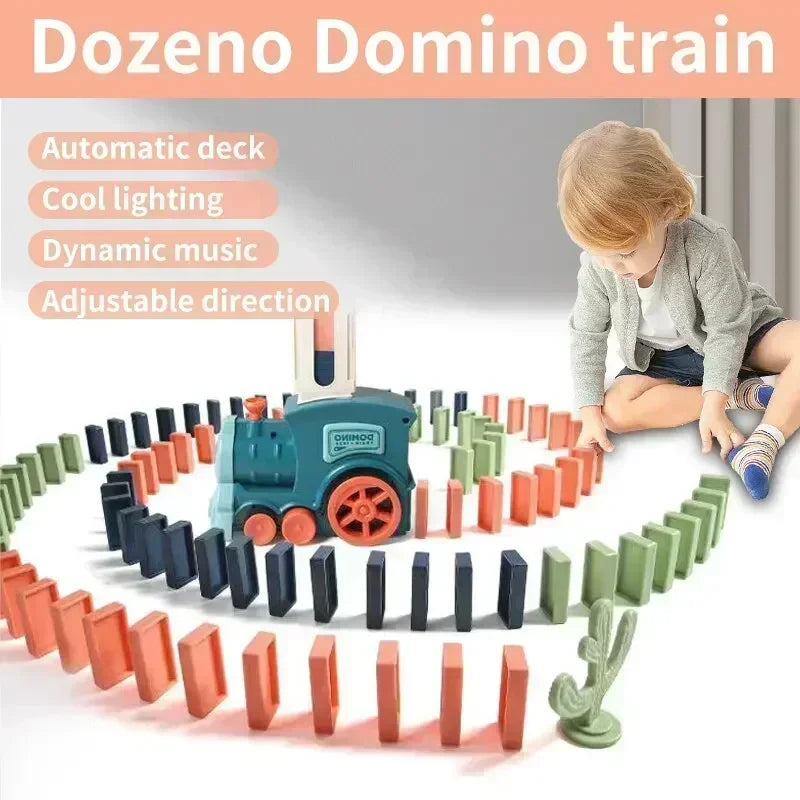 Kids Automatic Laying Domino Train Kicklo