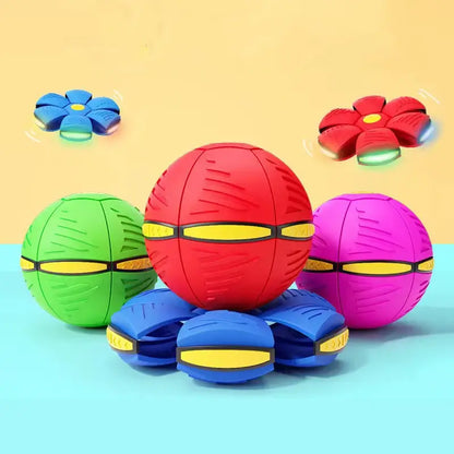 Magic Flying UFO Ball - Transforming Disc to Ball Toy with Light Toys Nation