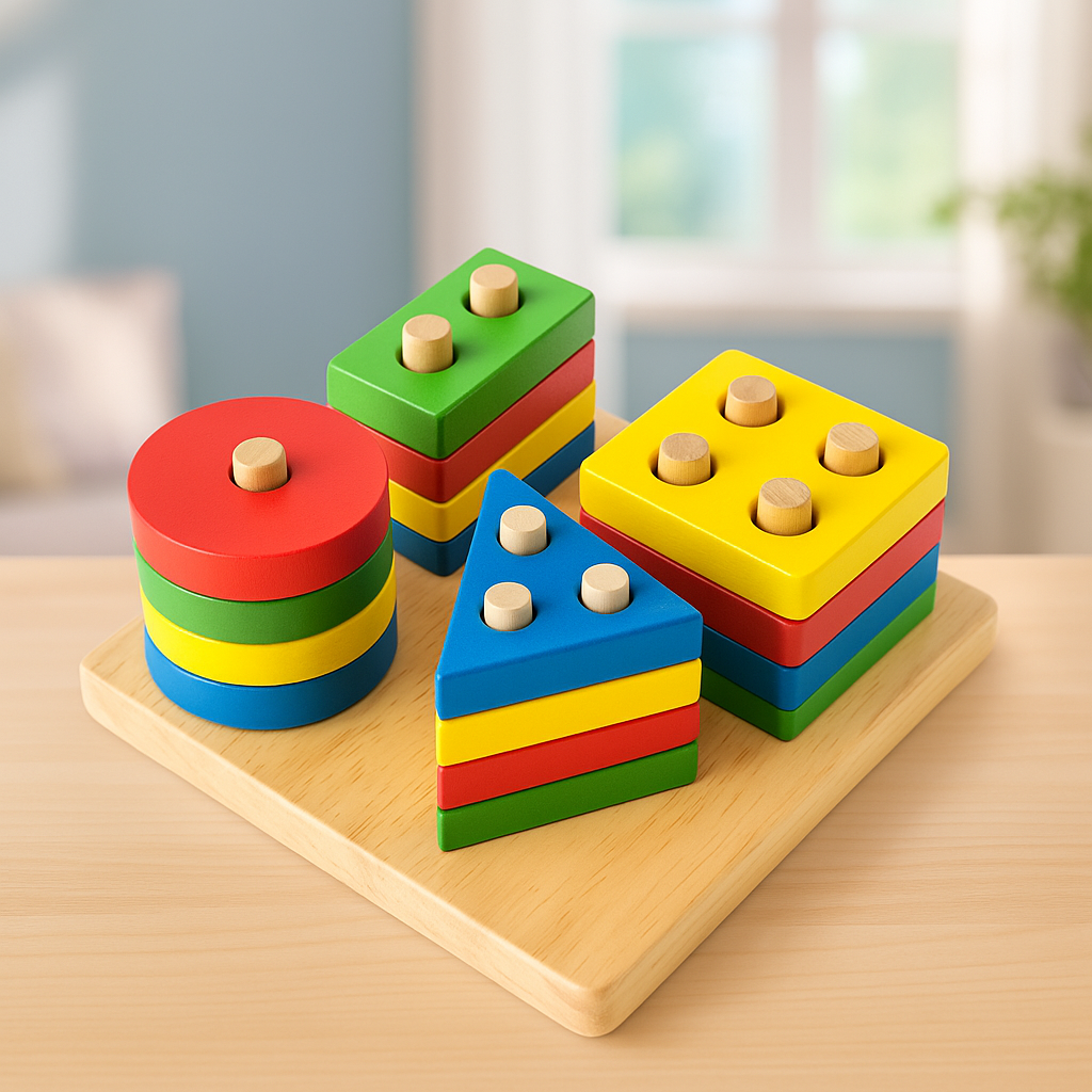 Wooden Montessori 6-in-1 Play & Learn Bundle for Growing Minds MGT Toys