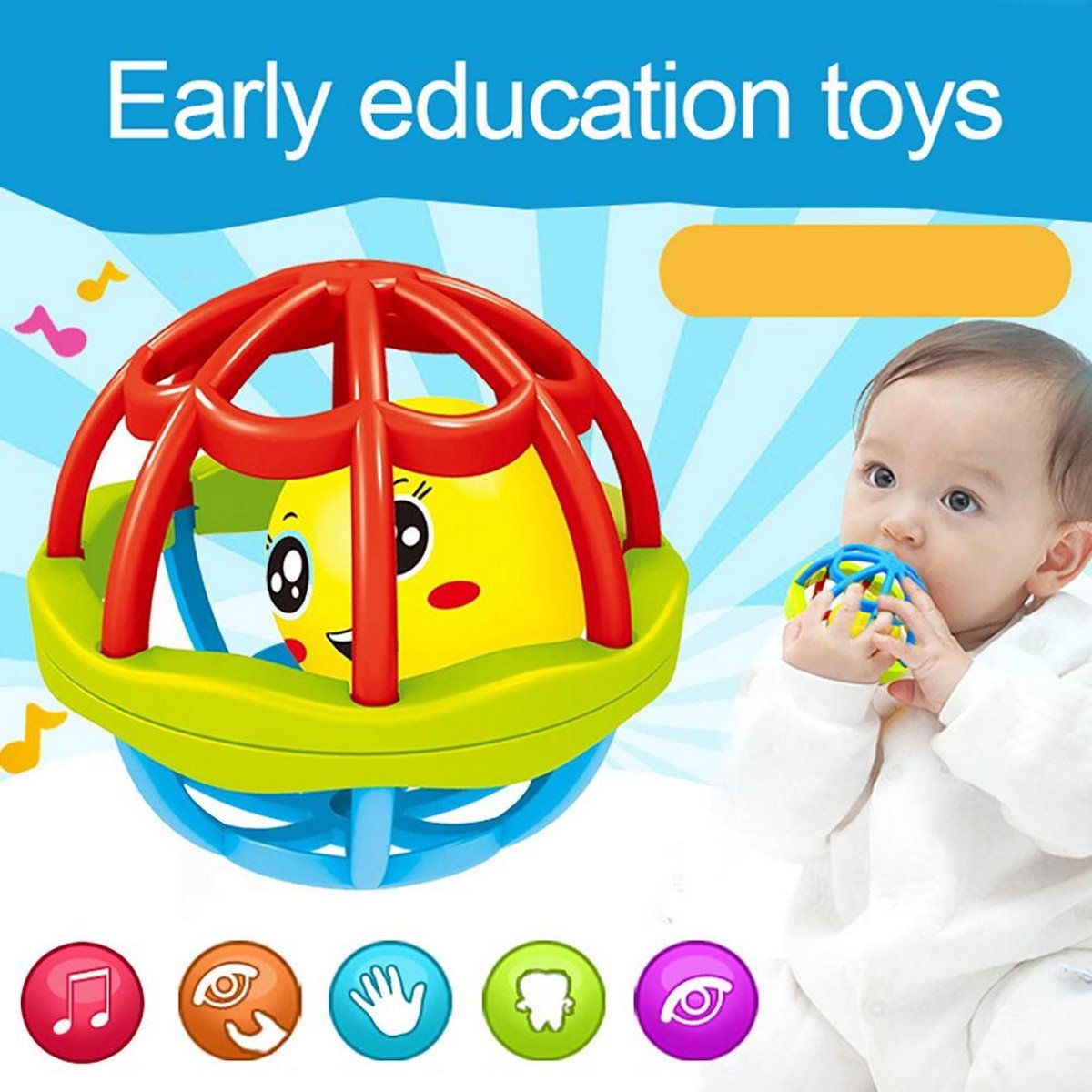 Colorful Baby Ball Toy for Sensory Play Planet Junior