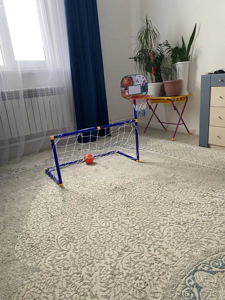 2 in 1 Kids Sports Set with Football Goal, Basketball Stand, 2 Balls & Pump Minimarvel