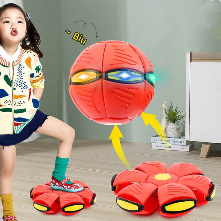 Magic Flying UFO Ball - Transforming Disc to Ball Toy with Light Toys Nation