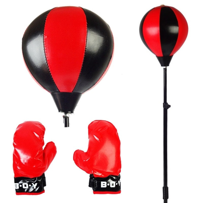 Kids Boxing Stand + Gloves & Pump With Height-Adjustable Topifye