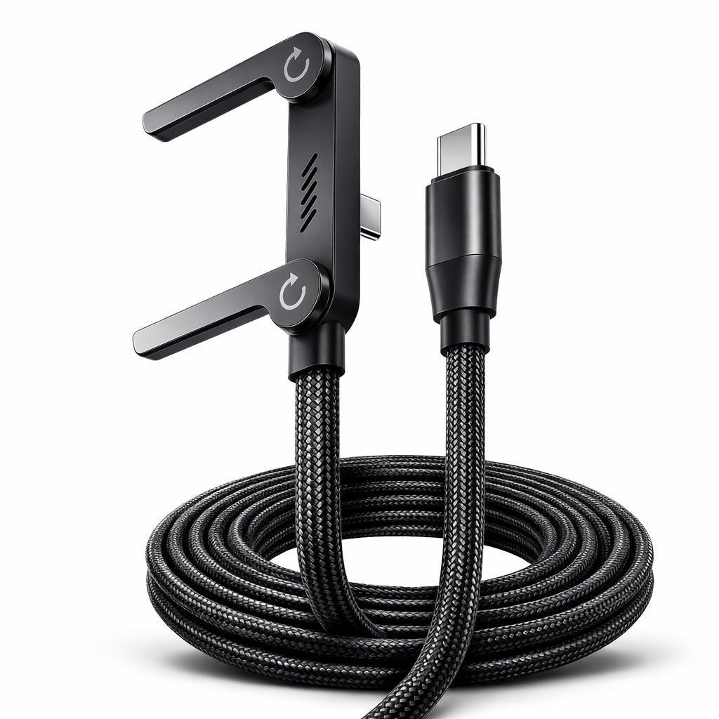 240W Type C Fast Charging Cable with Invisible Holder – 2-in-1 Mobile Stand Cable Daily Deal