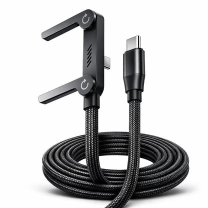 240W Type C Fast Charging Cable with Invisible Holder – 2-in-1 Mobile Stand Cable Daily Deal