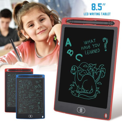 8.5 Inch Multi-Color LCD Writing Tablet + 4-in-1 Sank Magic Book Practice Set | Kids Learning & Drawing Combo | Random Colors POCKET MART®